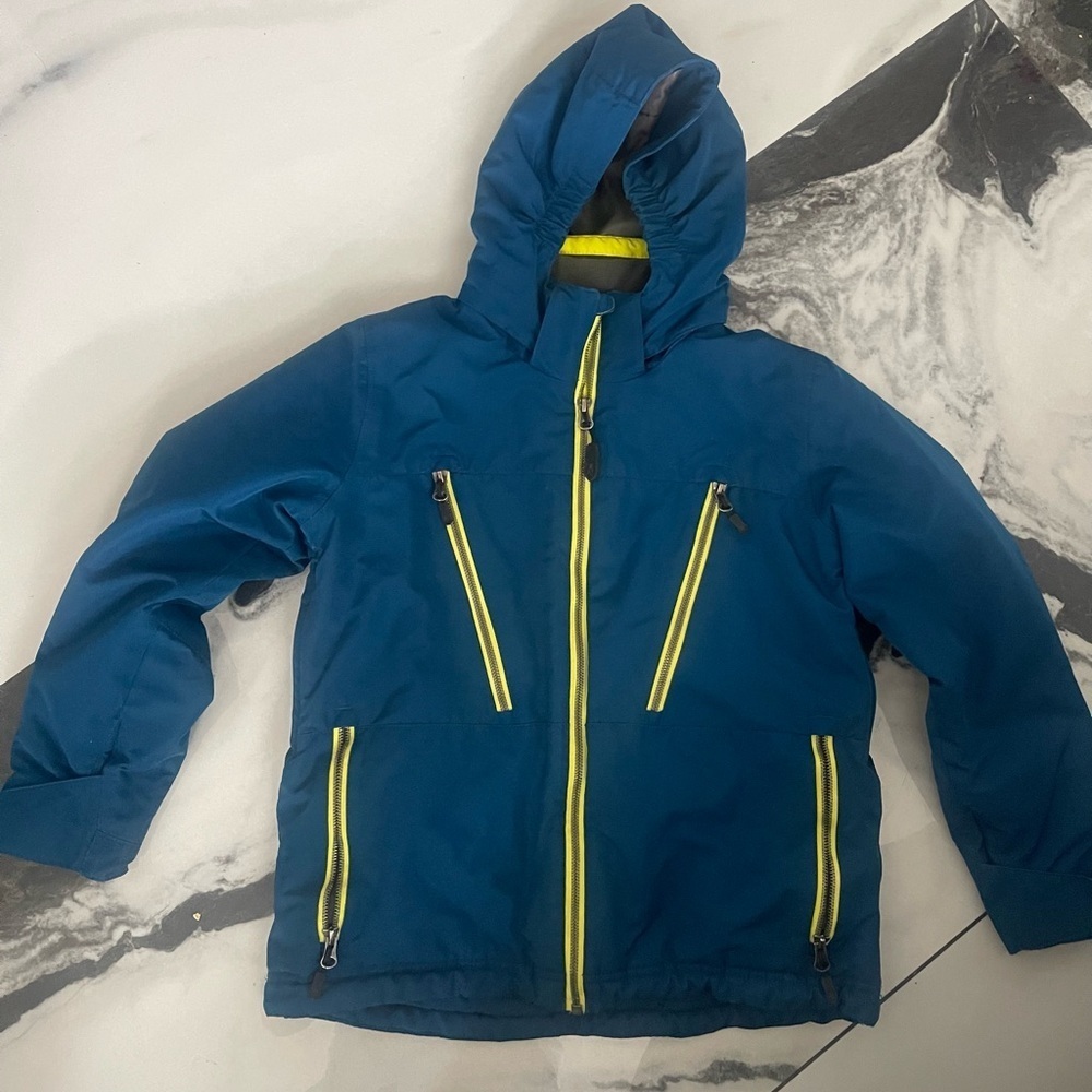 Boulder Gear Kids Blue Jacket with Yellow Accents